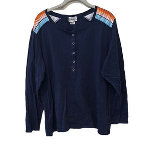 Ariat navy blue western top, 2X 🔵